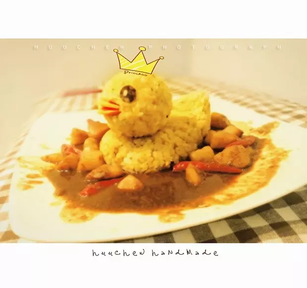 b.duck大黃鴨洗澡黃金咖喱飯