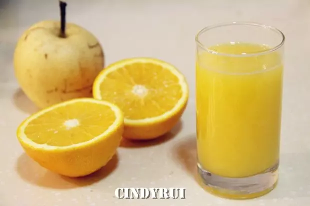 預防流感的柳橙雪梨汁