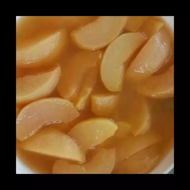 普通毛桃做的黃桃罐頭