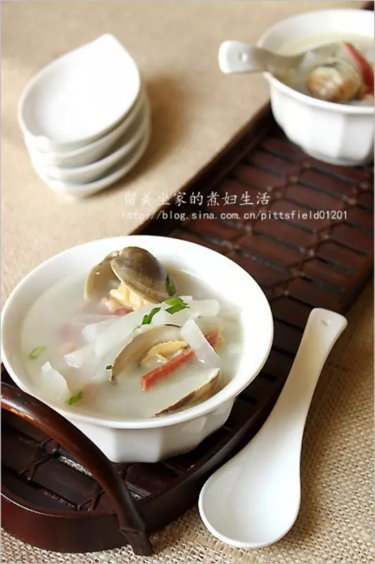 火腿蛤蜊萝卜丝浓汤