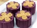 纯天然的味道——花色紫薯豆沙冰皮月饼的做法