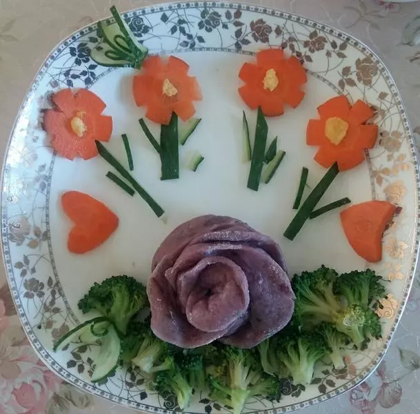 紫薯玫瑰?豆沙包