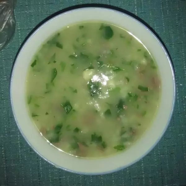 菠菜鹅肝粥
