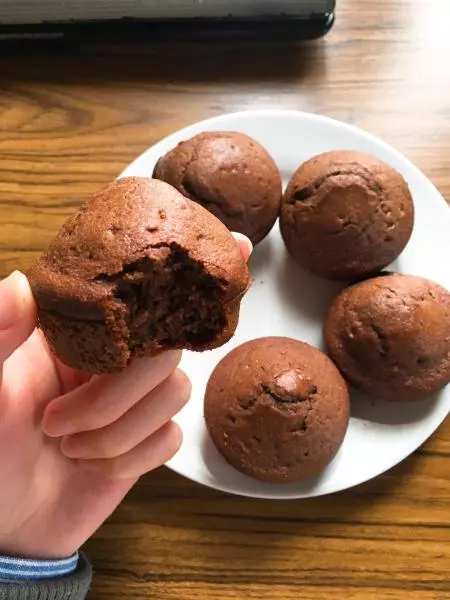 简易自制巧克力muffin