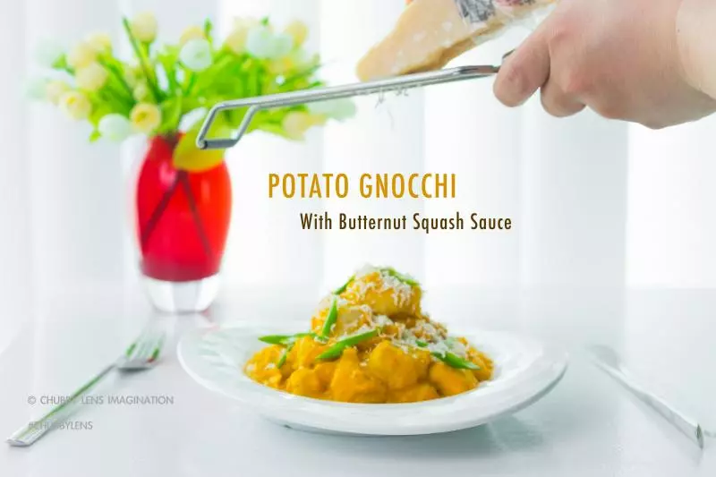 素食星期三 - 南瓜汁煮马铃薯团子Gnocchi