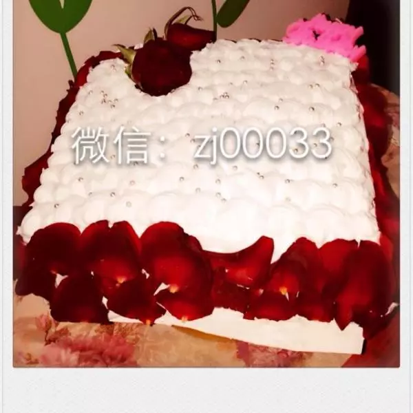 十寸戚風玫瑰花生日蛋糕蛋糕