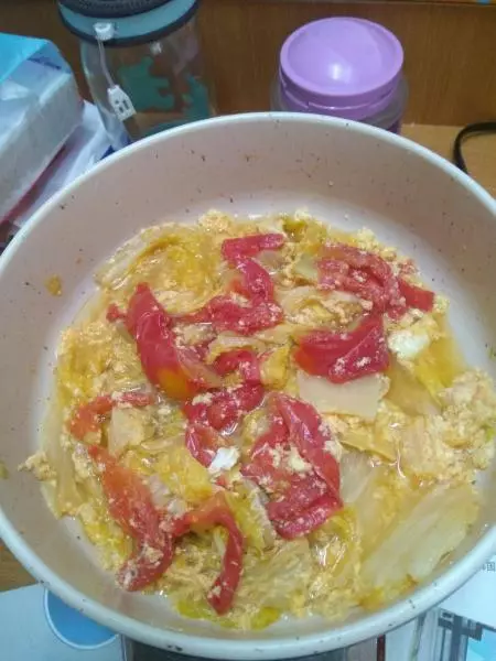 西红柿白菜鸡蛋汤