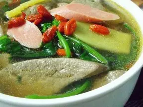 黃花菜菠菜豬肝湯