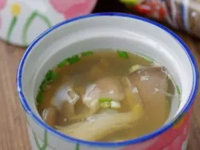 鲜蘑猪肝汤