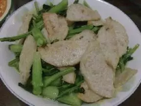 肉饼炒青菜