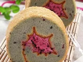 紫红色的季节―桑葚蛋糕卷