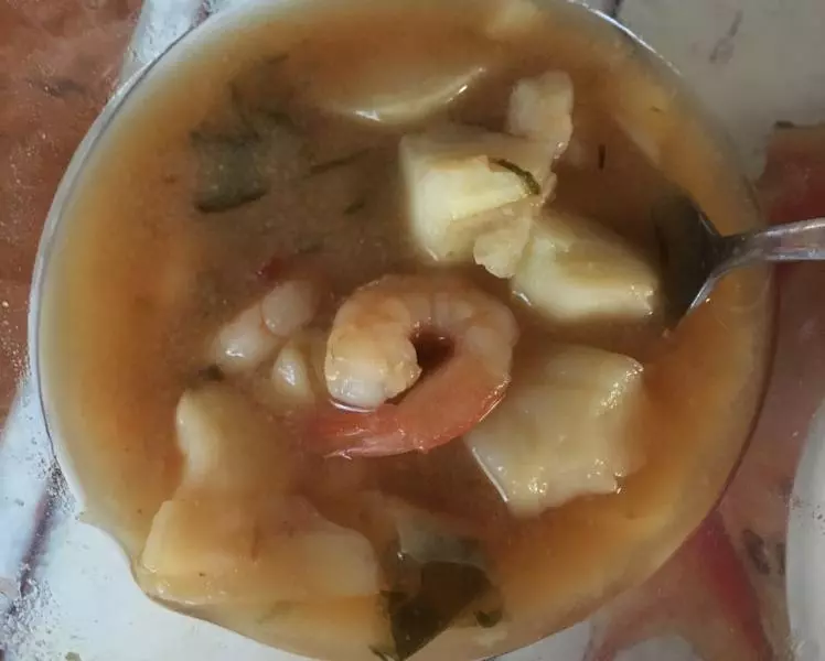 蝦仁土豆味增湯