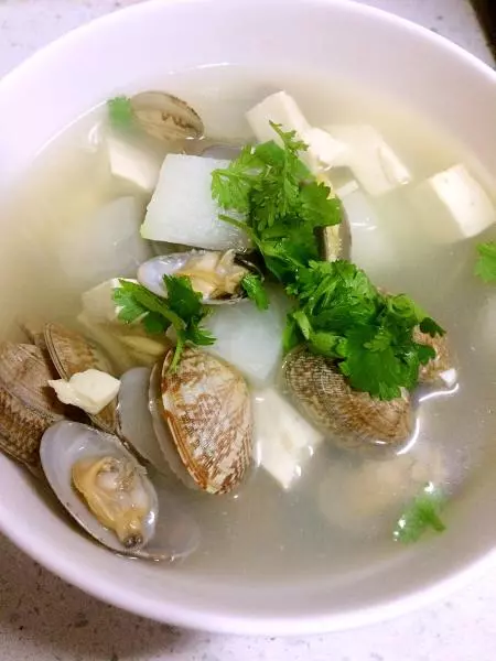 花蛤冬瓜豆腐汤