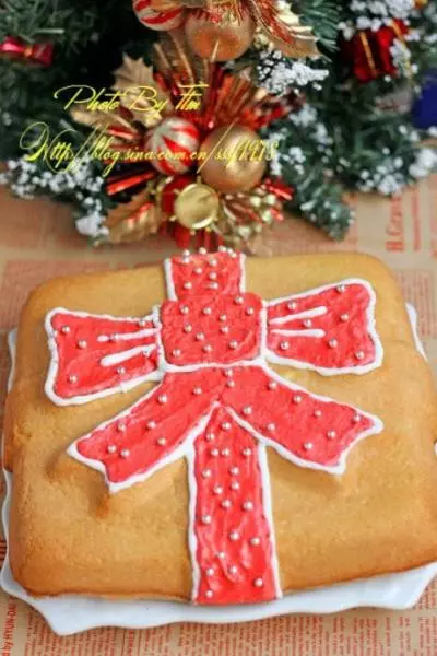 圣诞蝴蝶结蛋糕
