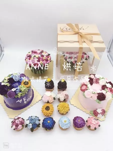 韓式裱花蛋糕作品