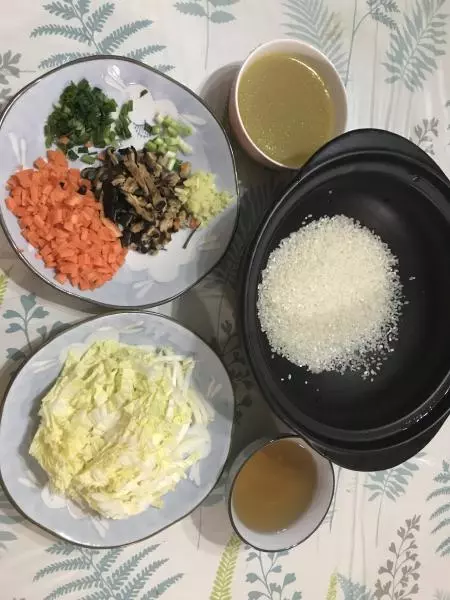 鸡汤蔬菜粥