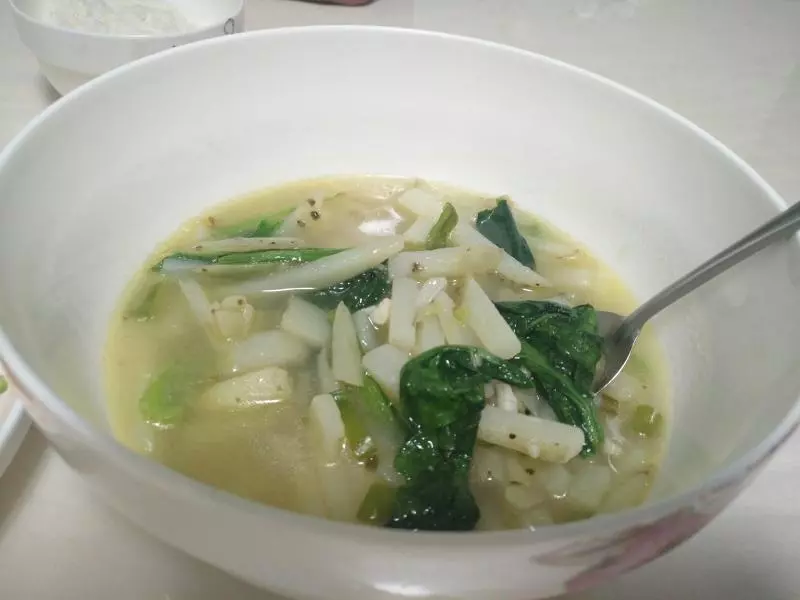 小白菜炖土豆条