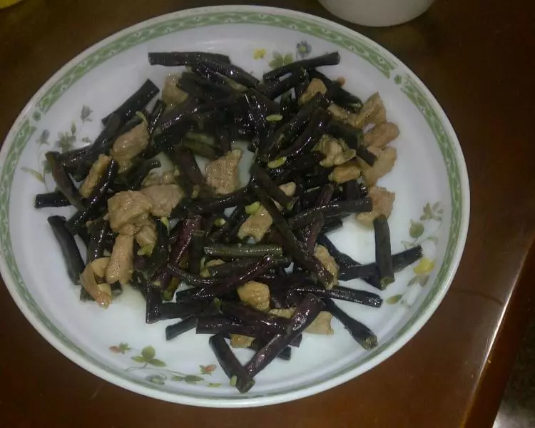 紫豆炒肉