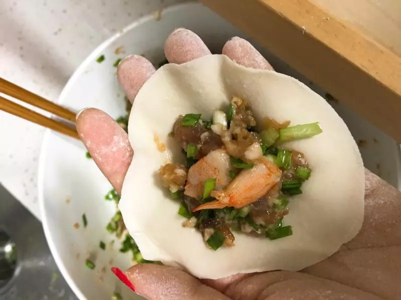 韭菜鲜虾猪肉饺