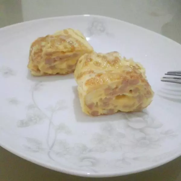 快手早餐芝士火腿蛋～厚蛋烧