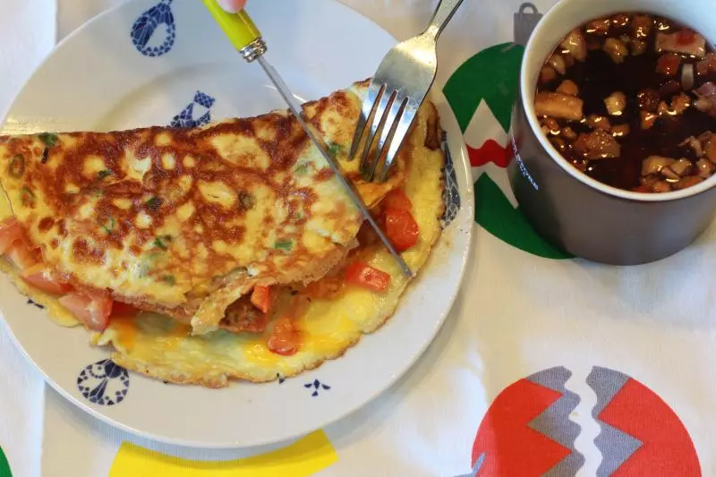 煙燻三文魚歐姆蛋 smoked salmon omelette