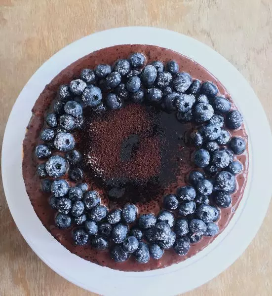 藍莓咖啡巧克力淋面戚風blueberry-coffee-chocolate dripping cake
