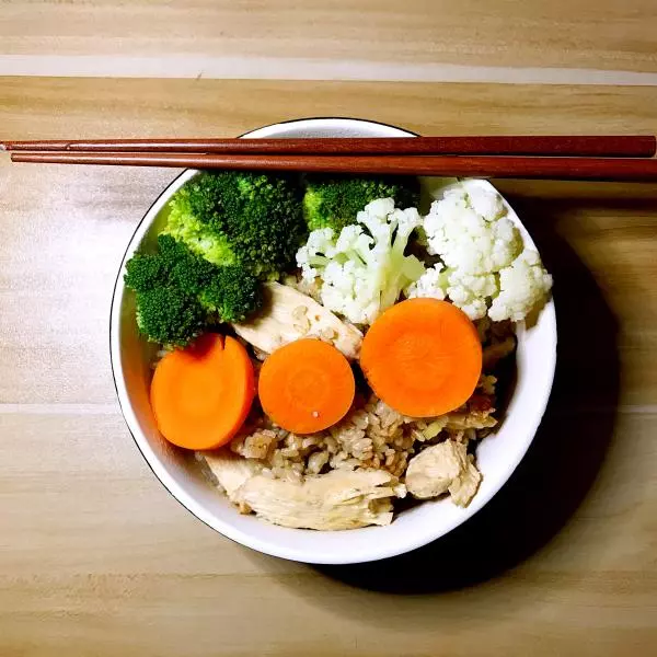 香菇鸡肉糙米焖饭