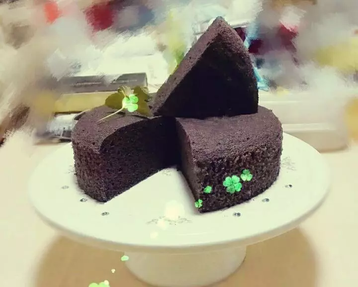 最简单又好吃的黑米蒸蛋糕(八寸版)