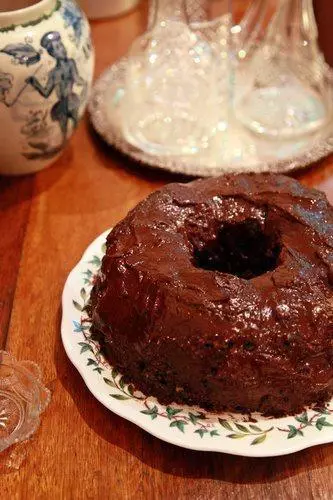 罂粟子杏仁黑巧克力蛋糕