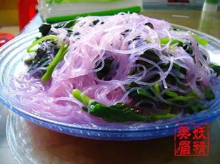 凉拌粉丝紫汉菜