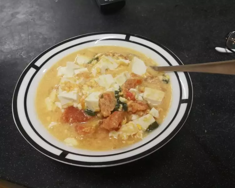 番茄鸡蛋豆腐煲