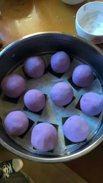 紫薯萝卜丝团子