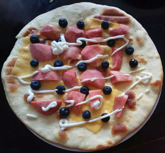 电饼铛水果披萨
