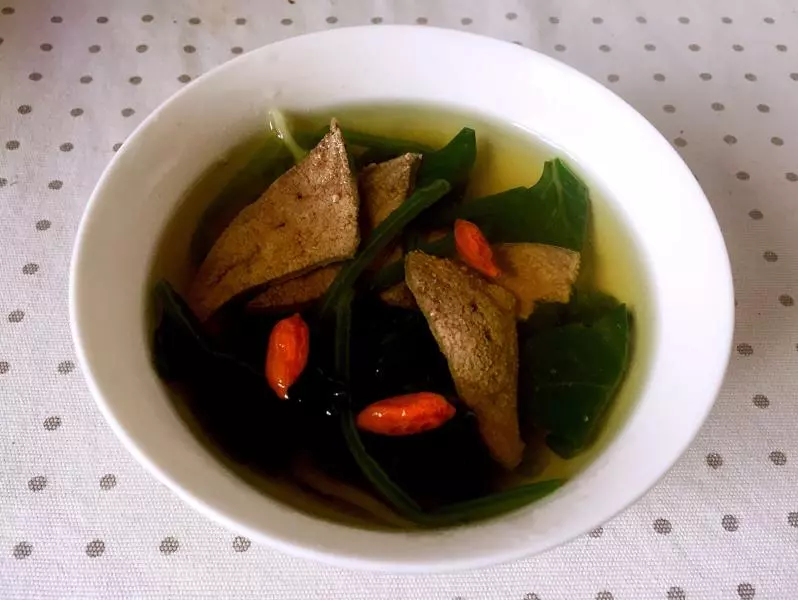 猪肝菠菜汤(电饭锅版超简单)
