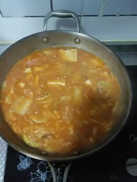 自制泡菜汤，简单