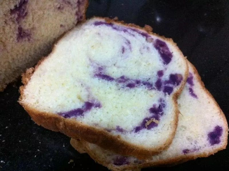 面包机制作紫薯土司