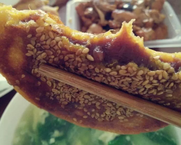 南瓜豆沙饼