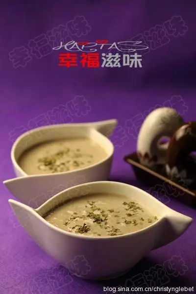 香草杏鲍菇版奶油蘑菇浓汤