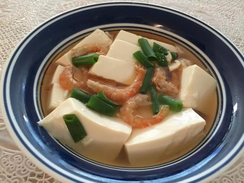 留學生超簡單蝦干蒸豆腐