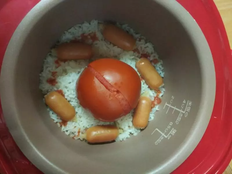 懶人宿舍:超簡單的電飯煲一個番茄飯