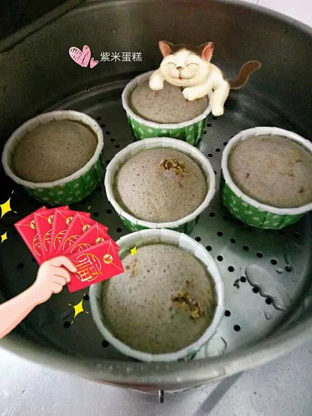 桂花紫米蒸糕