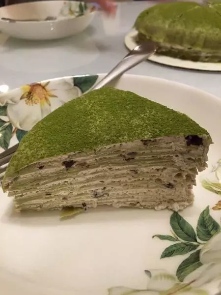 抹茶红豆千层蛋糕