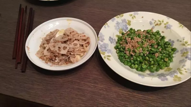 烂肉豌豆＆炒藕