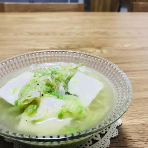 茭瓜虾皮豆腐汤（五分钟懒人快手）