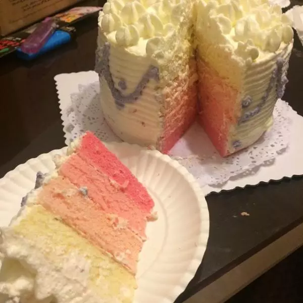 为自己做的第一个生日蛋糕