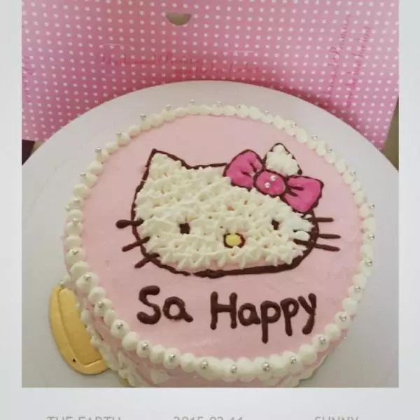 hello Kitty粉红小蛋糕六寸
