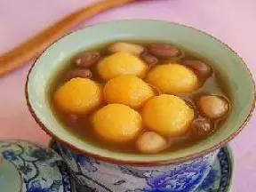 花生紅豆小圓子甜湯