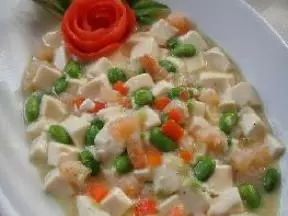 虾仁毛豆烩豆腐