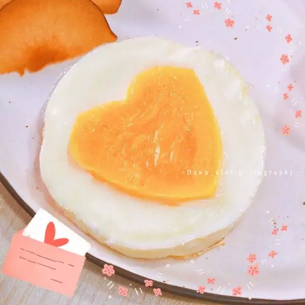 #爱心煎蛋#情人节早餐！