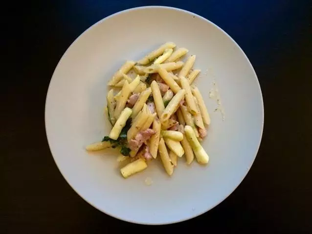 Zucchini Carbonara Penne